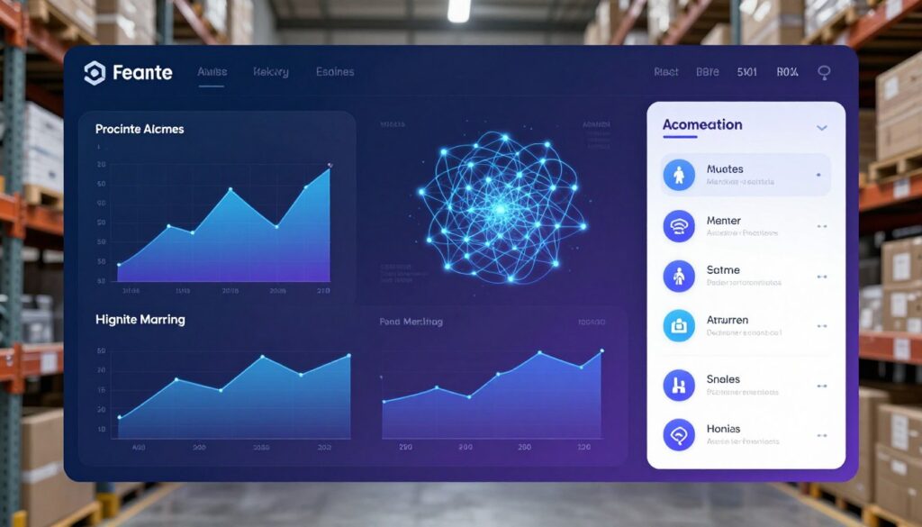 AI-powered warehouse management analytics interface