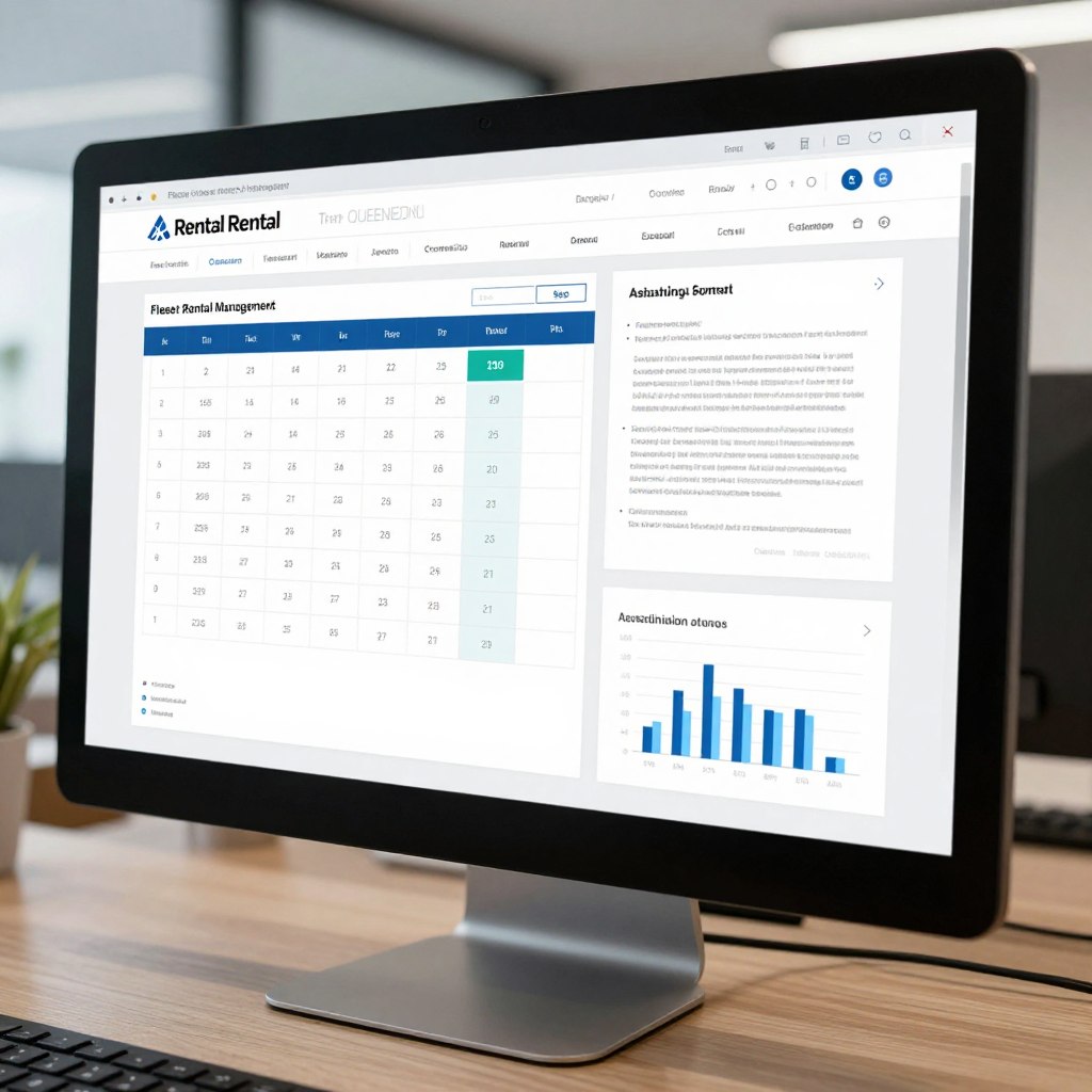 Fleet rental management system interface