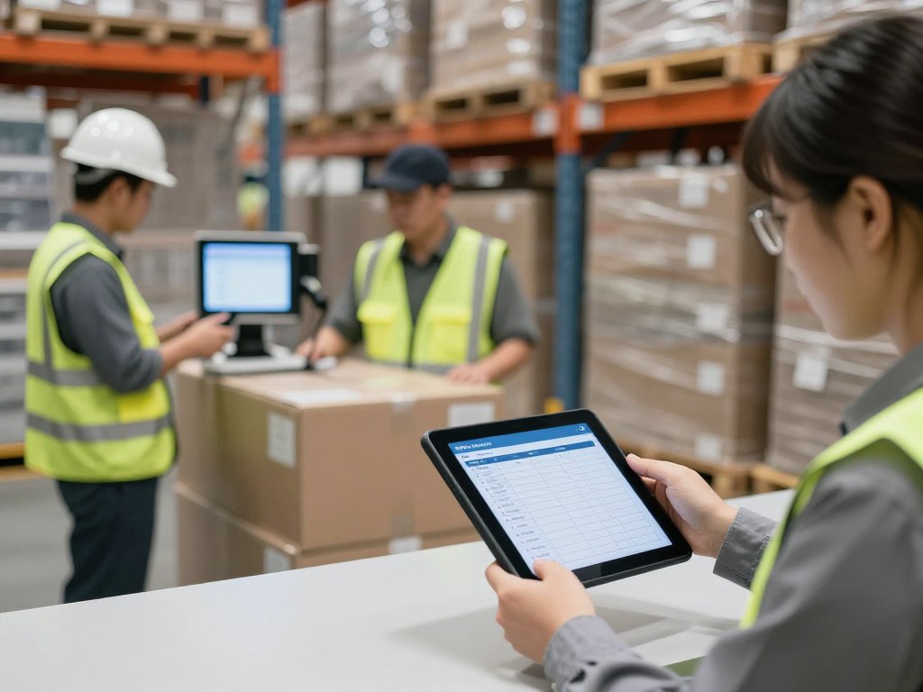 Inbound receiving and quality check process workflow