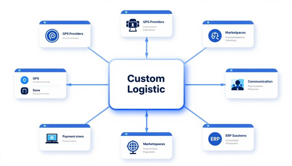 Integration ecosystem diagram for logistics applications