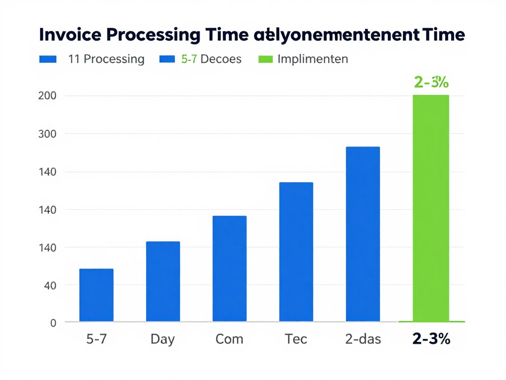 Invoice processing time comparison chart