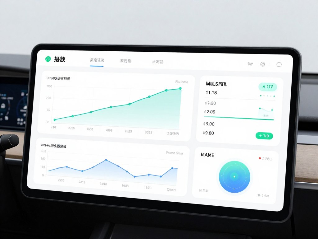 Predictive maintenance dashboard showing vehicle health metrics