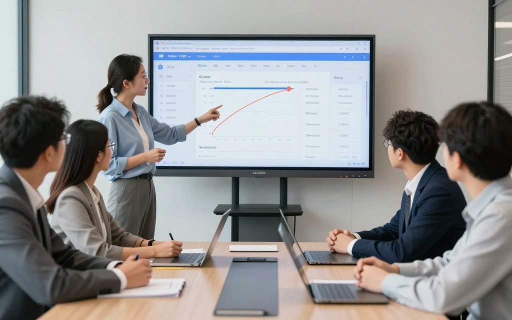 Professional consultation meeting for warehouse management system