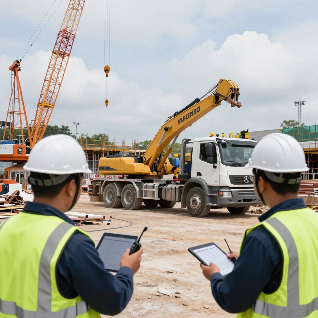 Project logistics coordination for heavy equipment