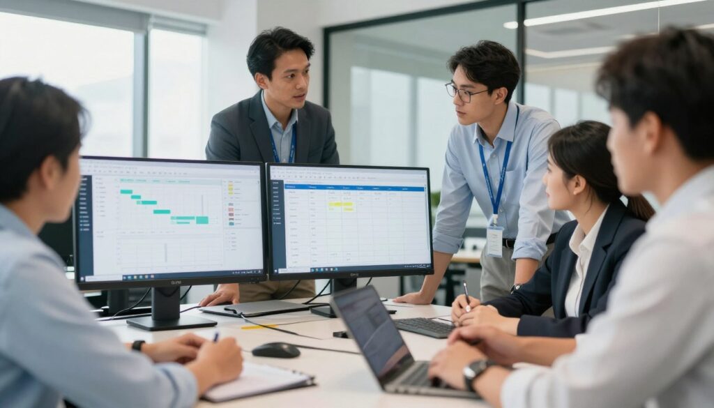 Tim konsultan melakukan monitoring dan review implementasi supply chain