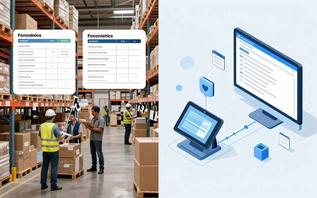 Warehouse operational challenges visualization with data flow problems